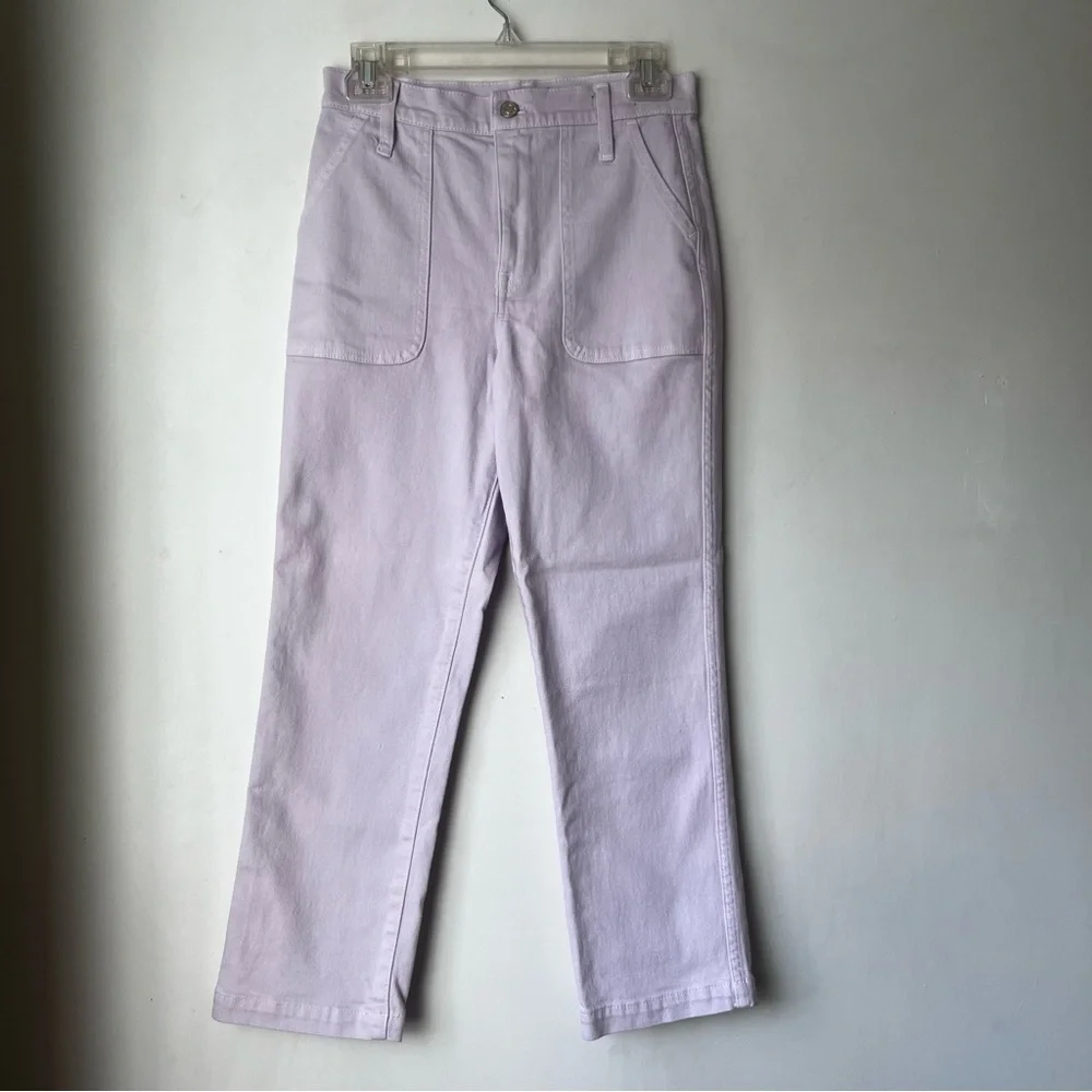 J. Crew Straight Leg Misty Orchid Purple Utility Crop Straight Leg Jeans 24